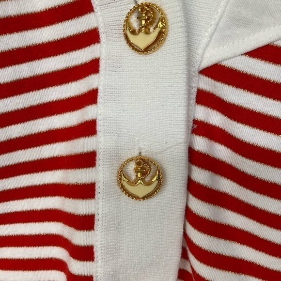 90’s Peter Popovitch Oversized Cardigan Sweater Nautical Medium - Picture 4 of 11